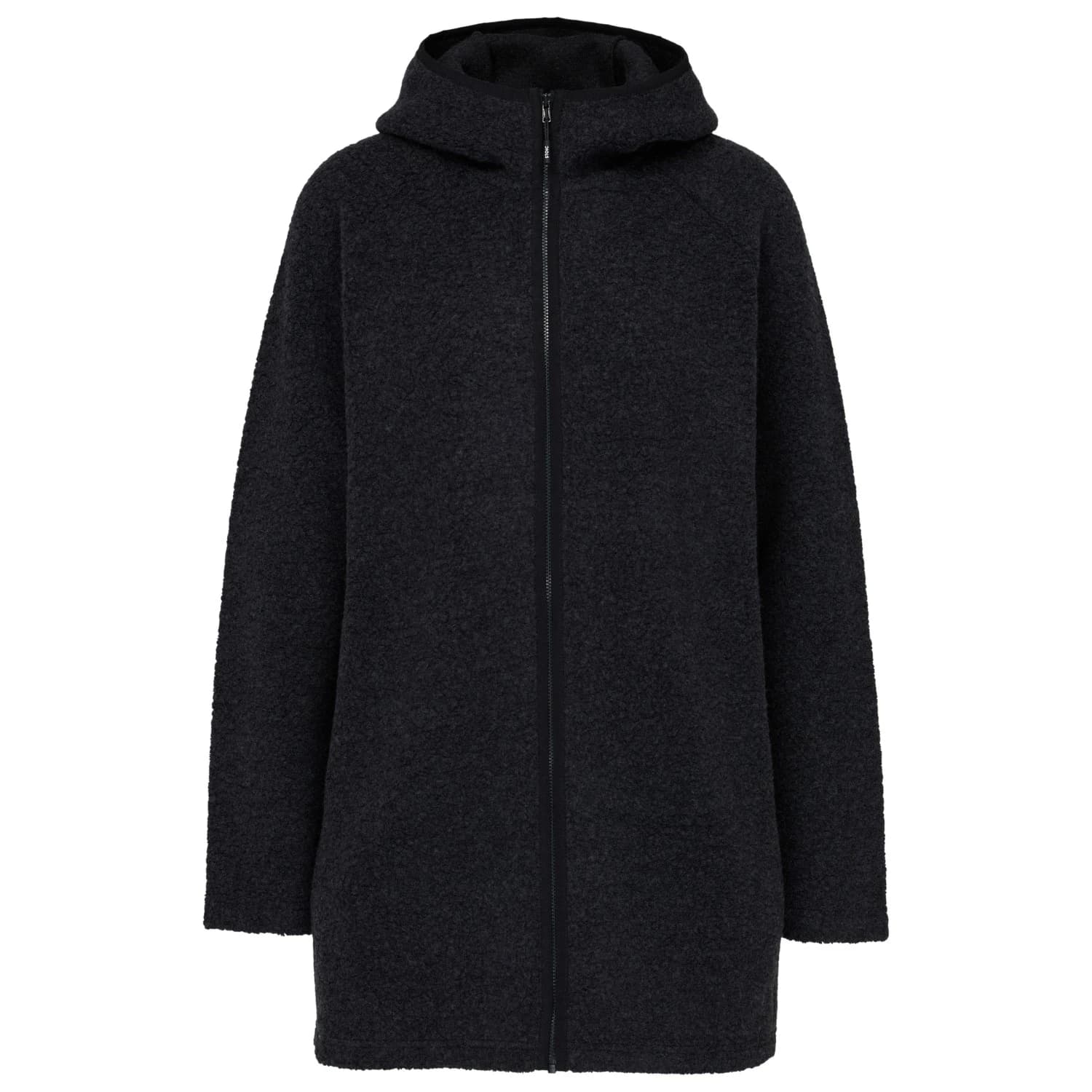 Вълнено яке Stoic Women's MerinoPile RissnaSoftSt. Long Jacket Merino jacket - Black