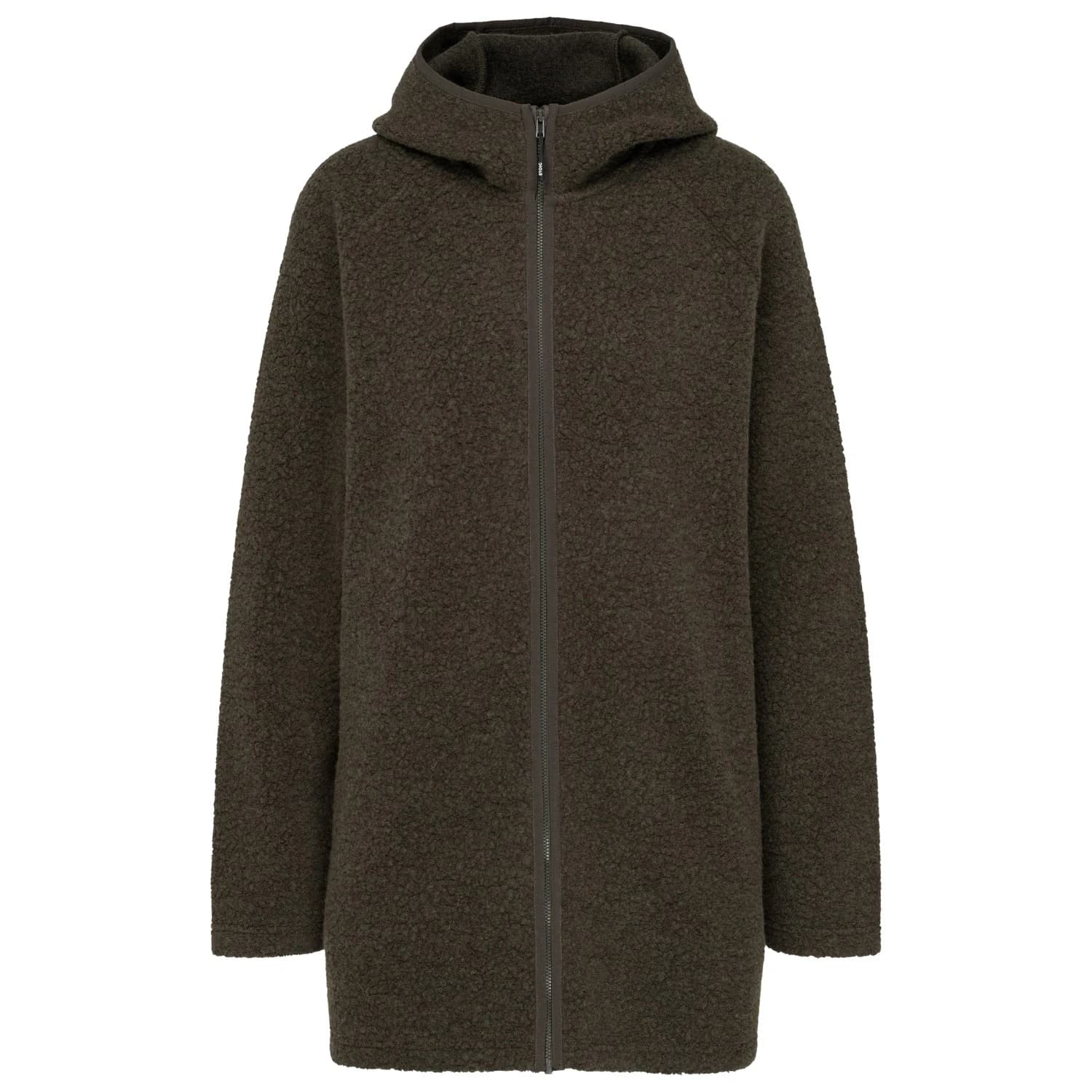 Вълнено яке Stoic Women's MerinoPile RissnaSoftSt. Long Jacket Merino jacket - Dark Olive Green