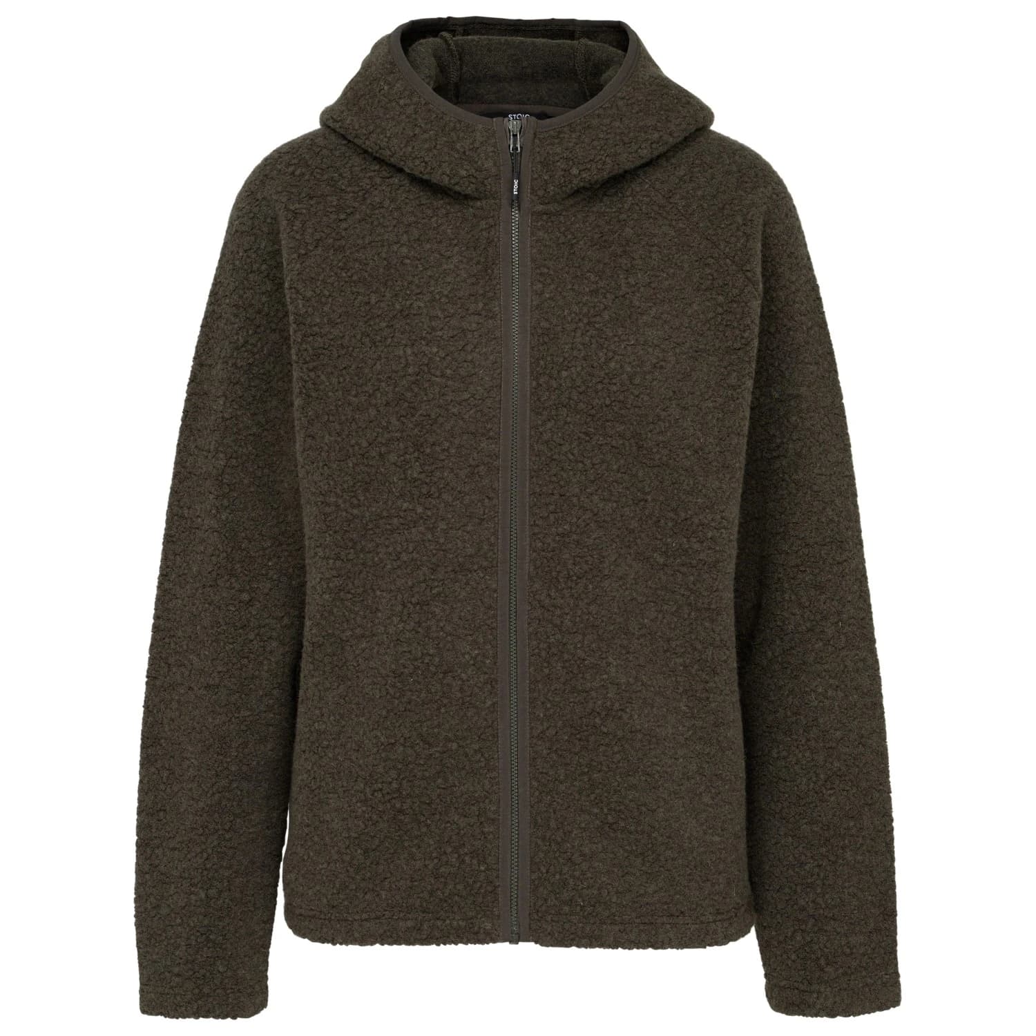 Вълнено яке Stoic Women's MerinoPile RissnaSoftSt. Zip Hoody Merino hoodie - Dark Olive Green