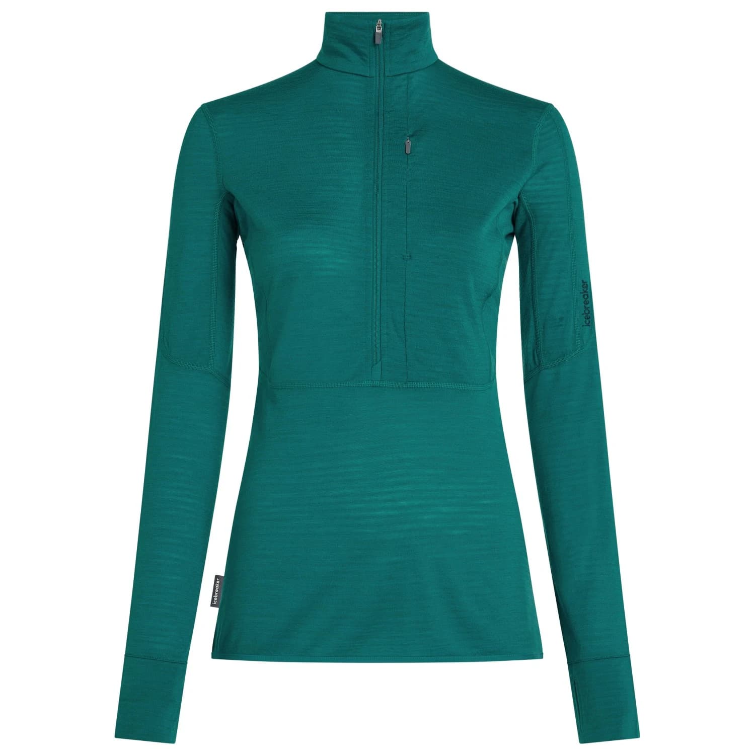 Вълнен пуловер Icebreaker Women's Merino 200 Descender L/S Half Zip Merino jumper - Tidal Teal