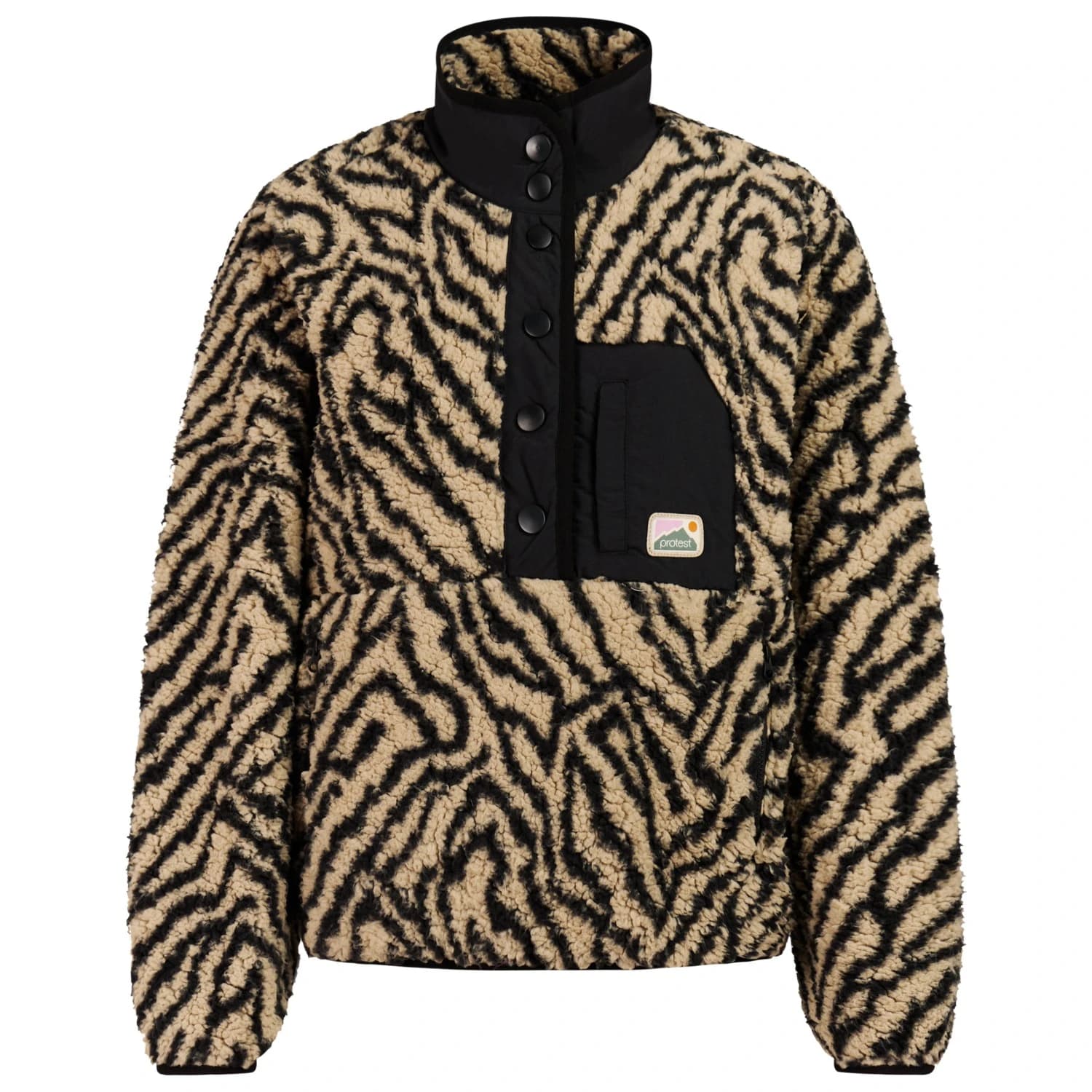 Поларен пуловер Protest Women's PRTJosey 1/4 Button Top Fleece jumper - Bamboobeige