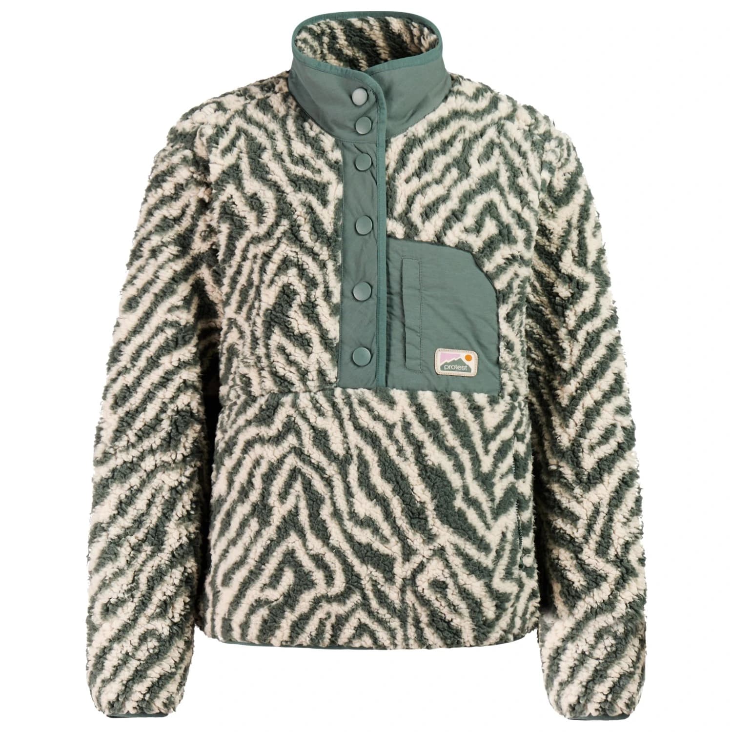 Поларен пуловер Protest Women's PRTJosey 1/4 Button Top Fleece jumper - Evergreen
