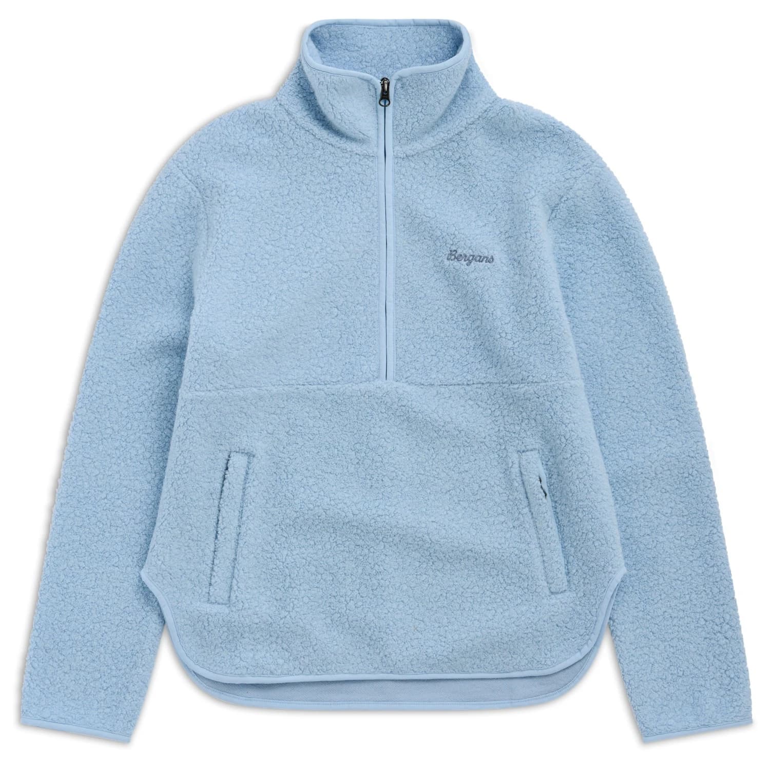 Вълнен пуловер Bergans Women's Myken Merino Pile Half Zip Fleece jumper - Light Dusty Blue