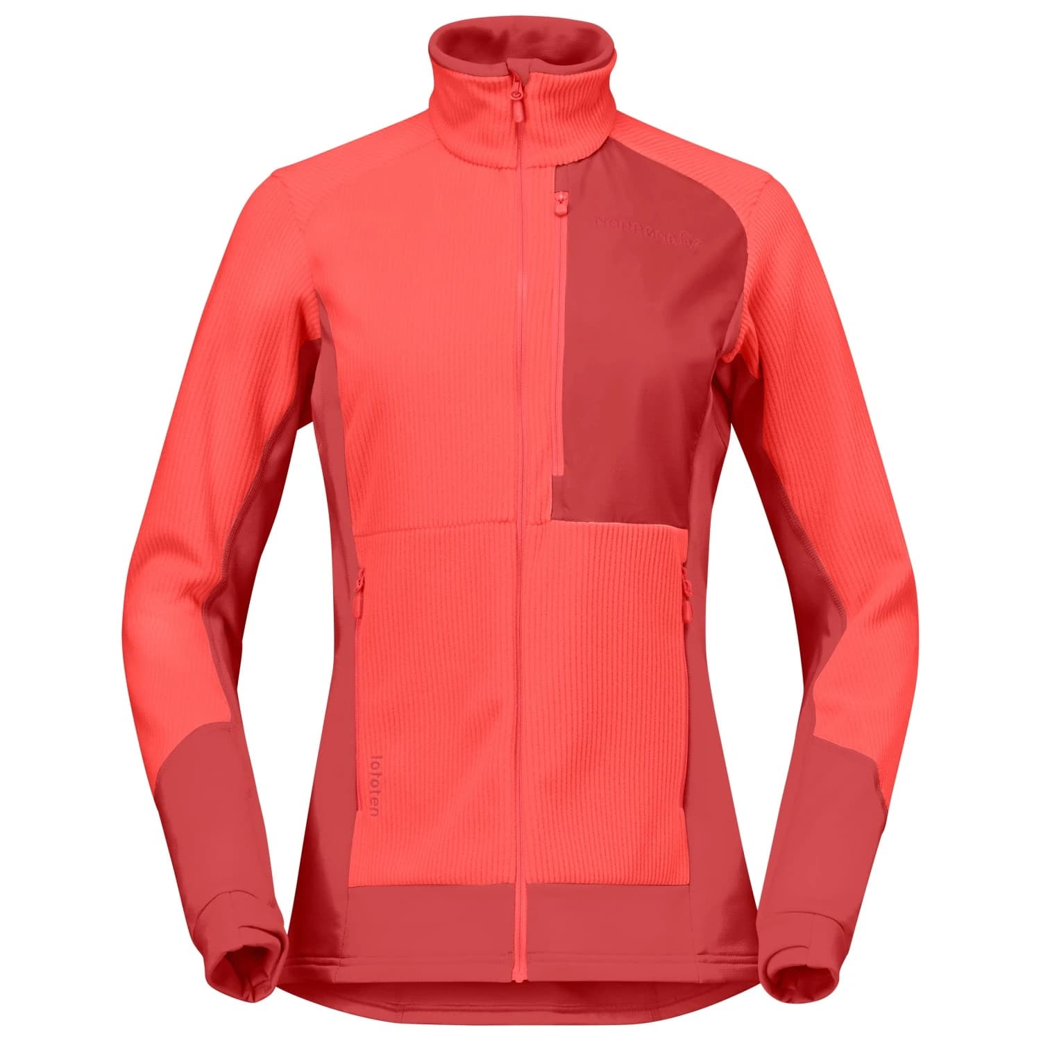 Поларено яке Norrøna Women's Lofoten Warm2 Jacket Fleece jacket - Deep Sea Coral / Baked Apple