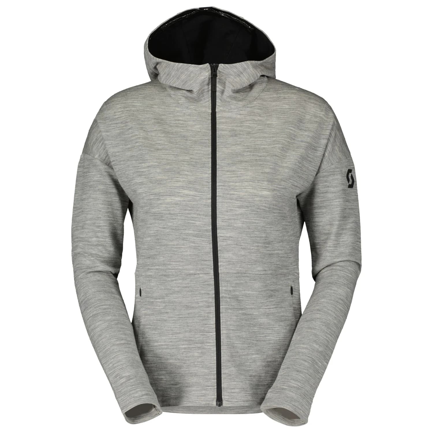 Дамски вълнен пуловер Scott Women's Hoody Commuter Merino Cycling jacket - Grey Melange