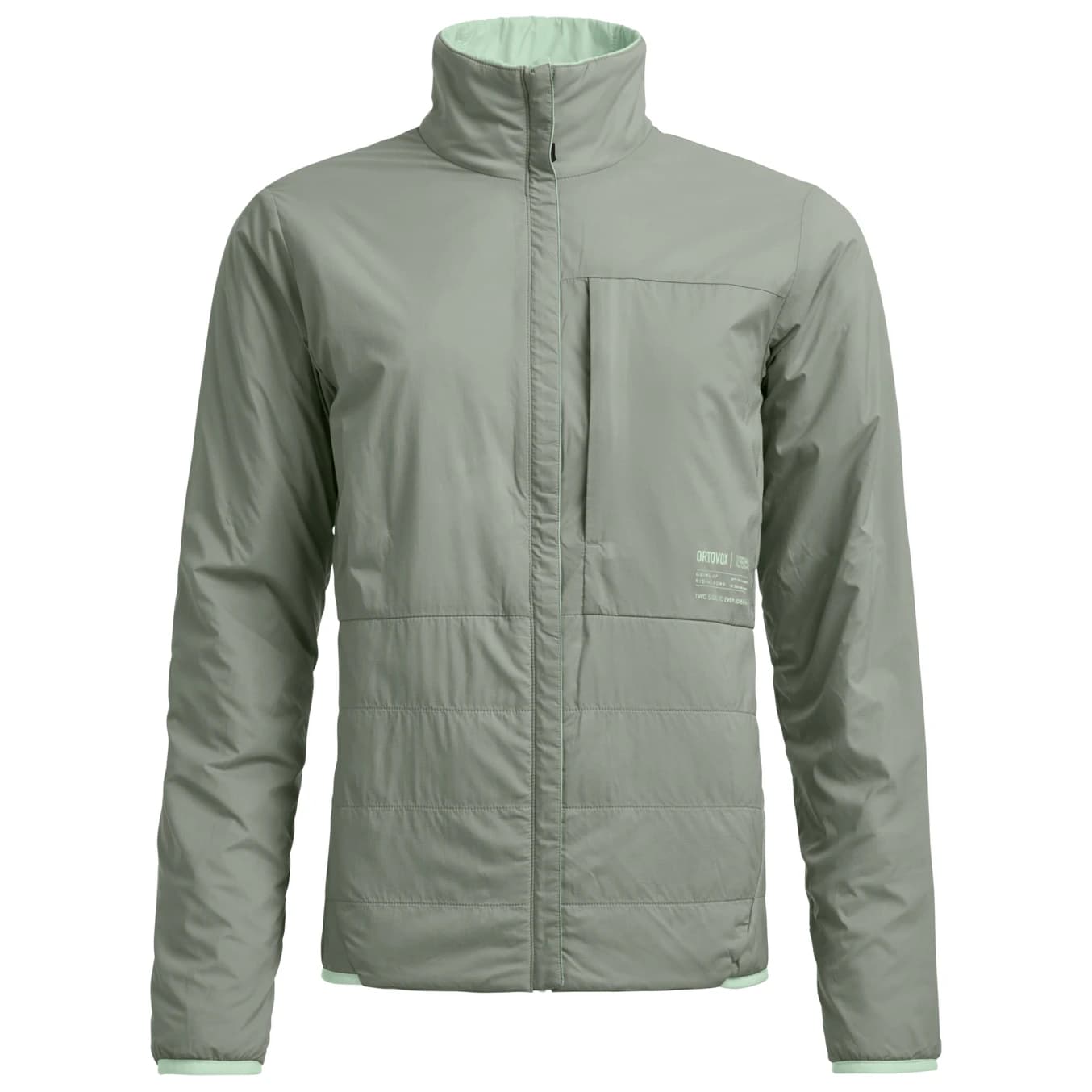 Дамско вълнено яке Ortovox Women's Ortler Metawool 60 Rev Jacket Merino jacket - Green Acid