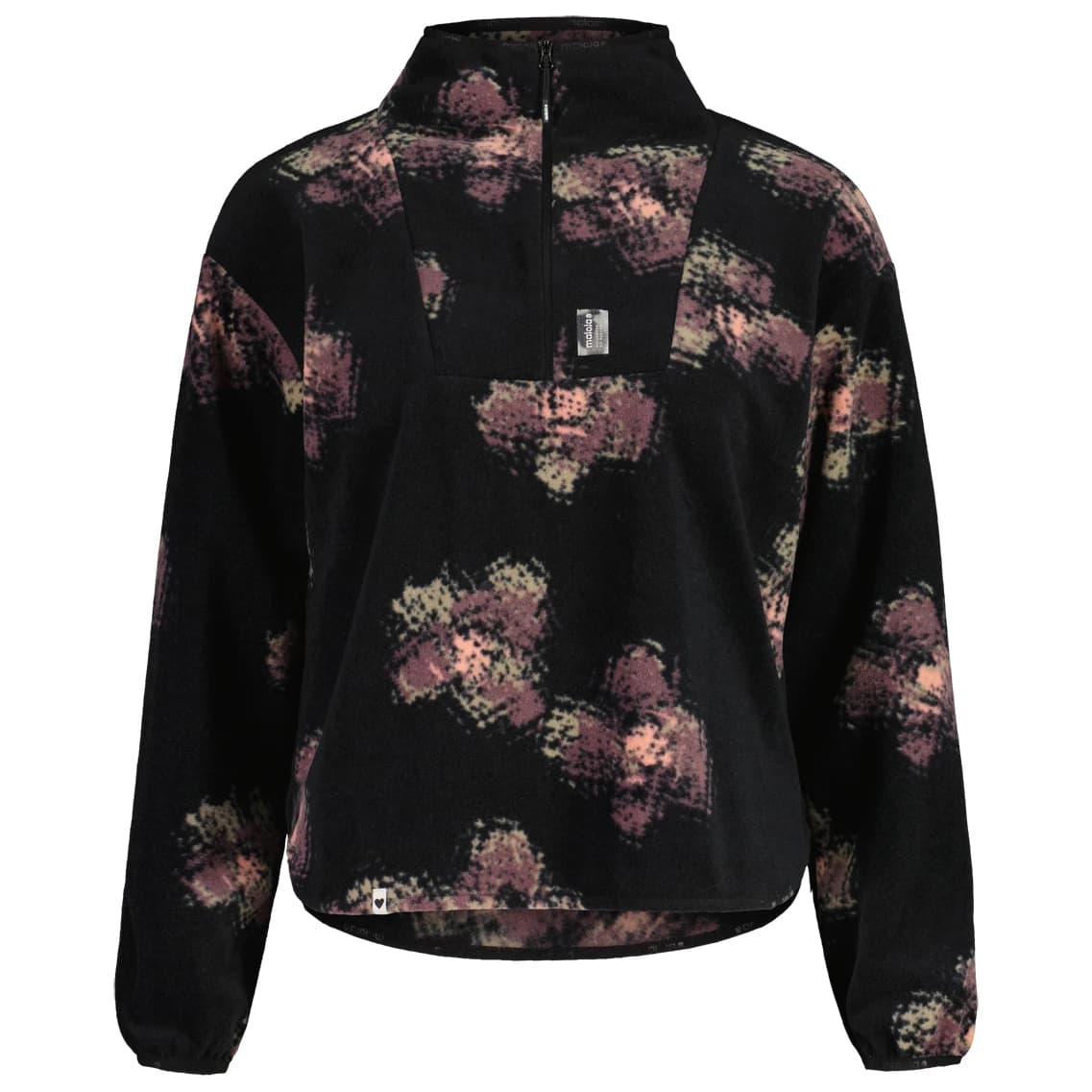 Поларен пуловер Maloja Women's MeltinaM. Printed Fleece jumper - Deep Black Joy