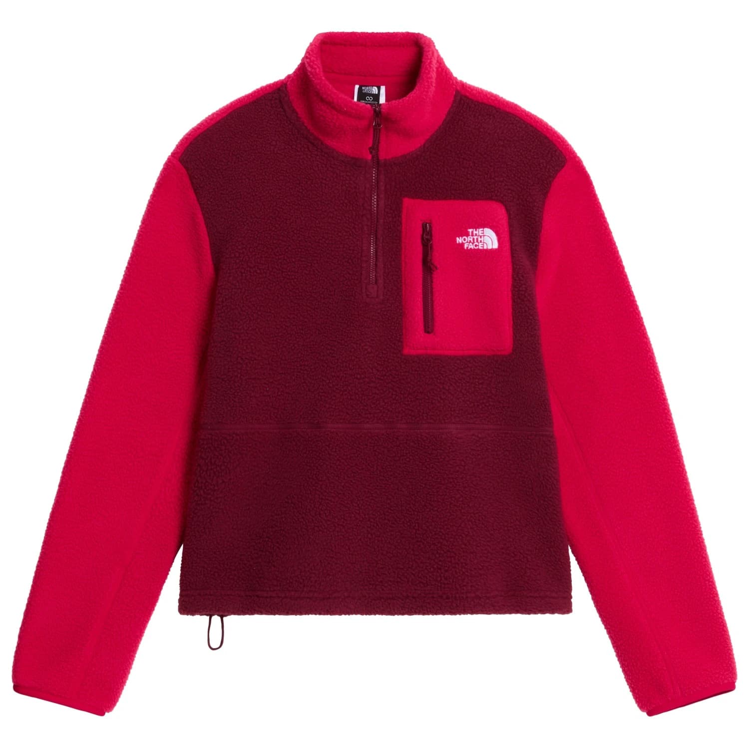 Дамски поларен пуловер The North Face Women's Yumiori 1/4 Zip Fleece jumper - Burgundy Crush / Lali Guran