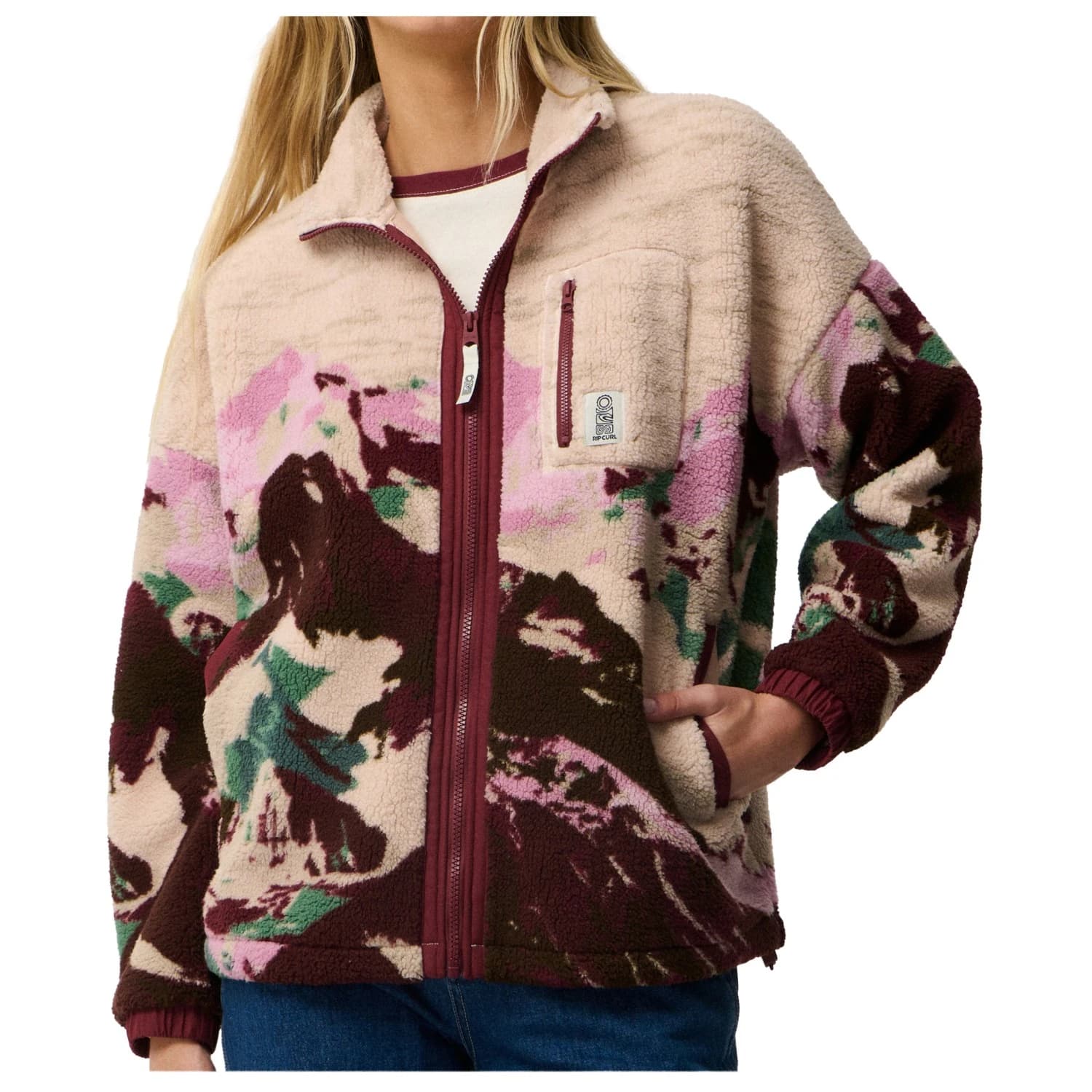 Поларено яке Rip Curl Women's S-Series Bonded Z/T Polar Fleece jacket - Dark Plum