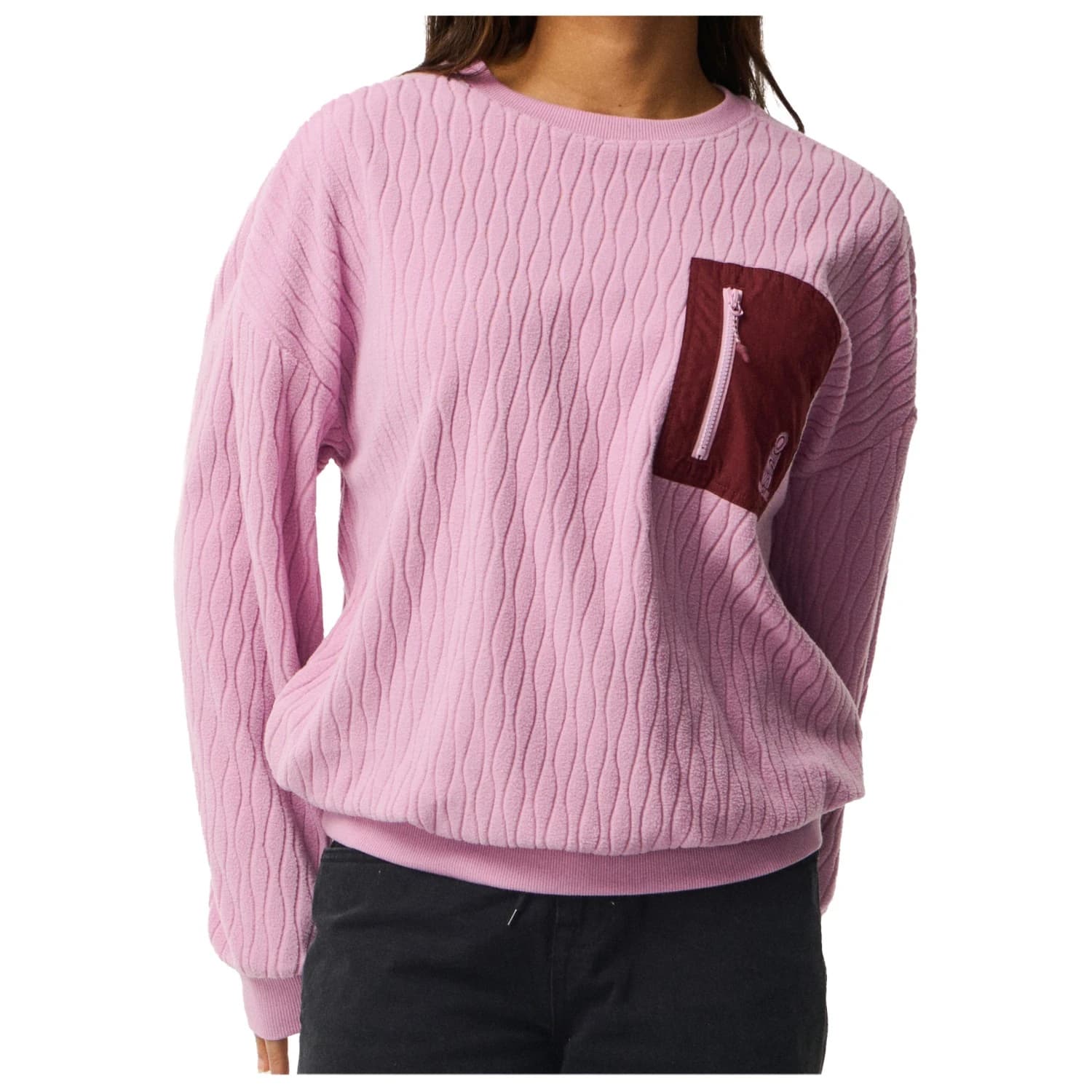 Дамски поларен пуловер Rip Curl Women's S-Series Jacquard Fleece Fleece jumper - Lilac