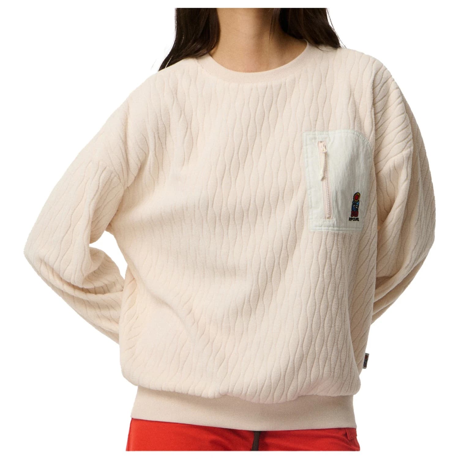 Дамски поларен пуловер Rip Curl Women's S-Series Jacquard Fleece Fleece jumper - Shell