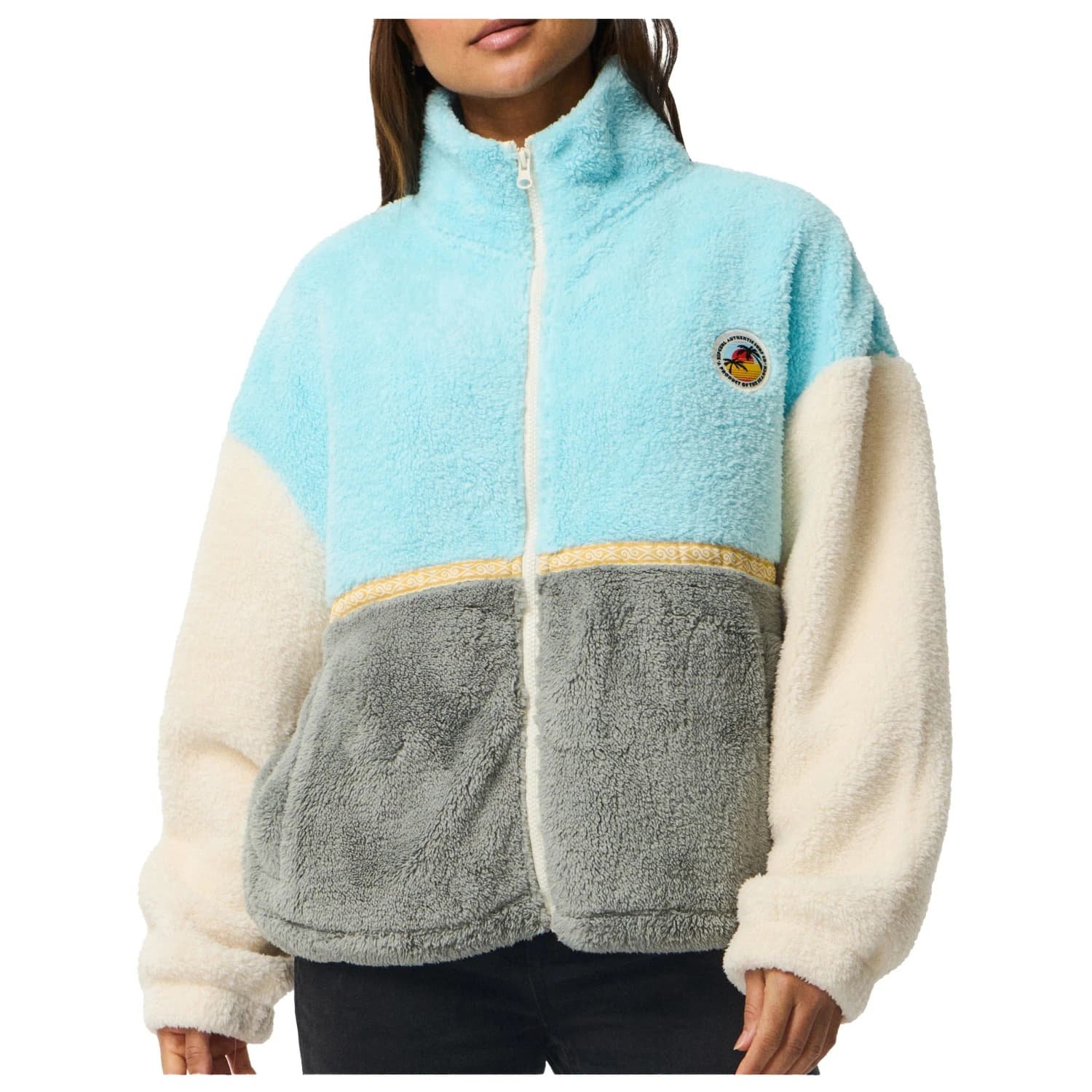 Дамско поларено яке Rip Curl Women's Surf Revival Heritage ZT Polar Fleece jacket - Light Blue