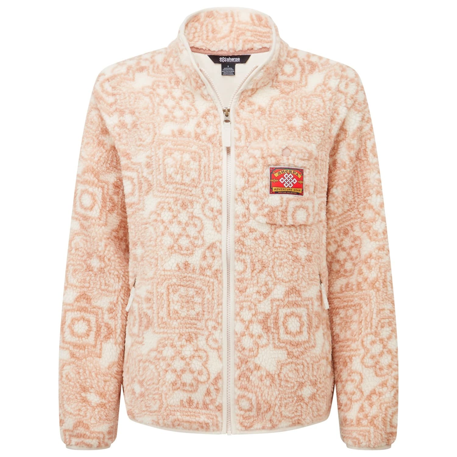 Поларено яке Sherpa Women's Tarcho Printed Full Zip Jacket Fleece jacket - Ecru Brocade