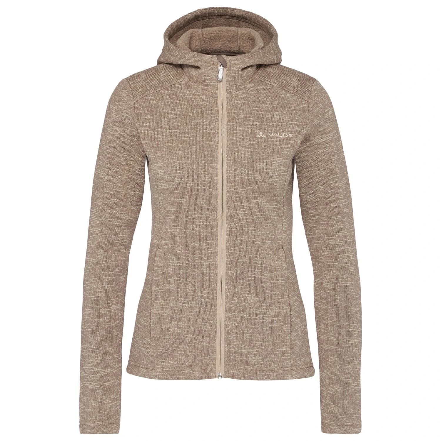 Дамско поларено яке Vaude Women's Aland Hooded Jacket Fleece jacket - Linen