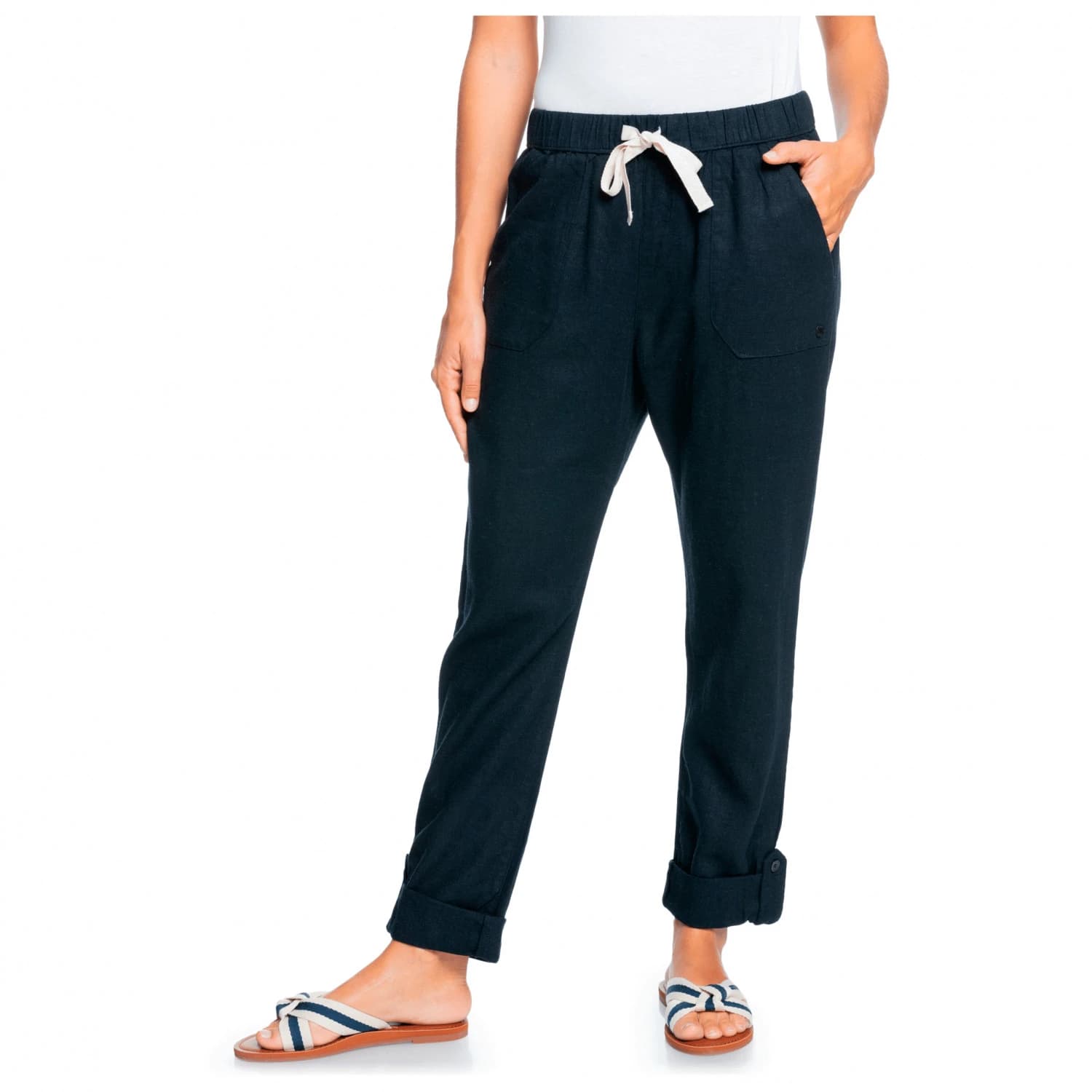 Дамски ежедневен панталон Roxy Women's On The Seashore Linen Cargo Trousers Casual trousers - Anthracite
