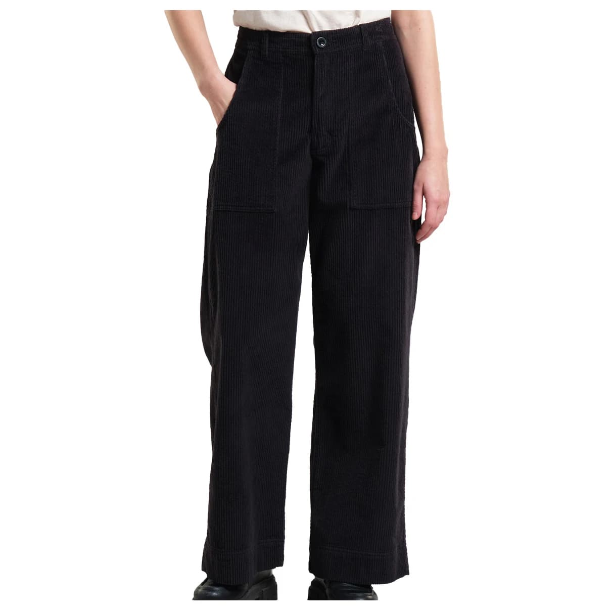 Дамски ежедневен панталон Dedicated Women's Workwear Pants Vara Corduroy Casual trousers - Black