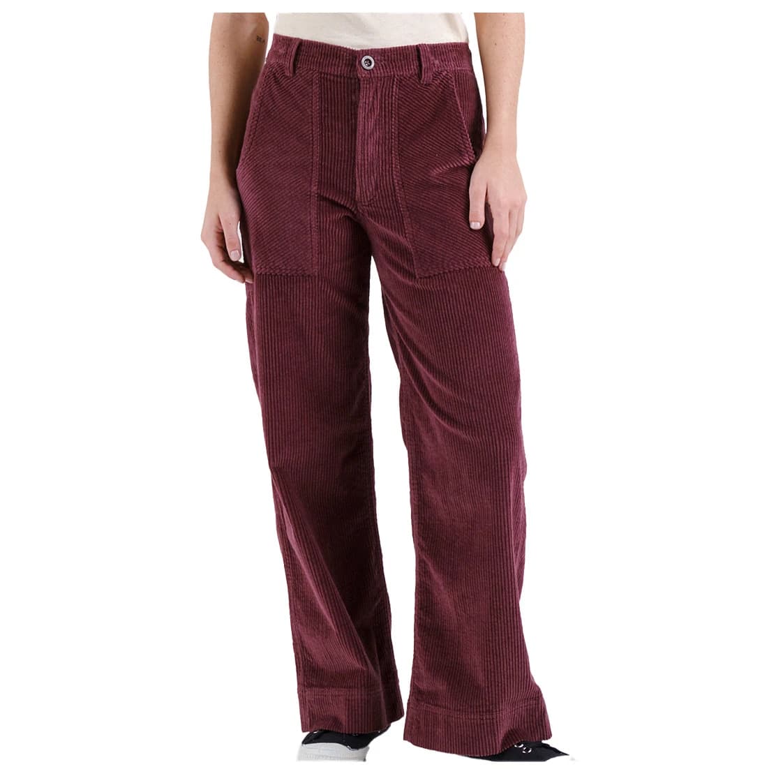 Дамски ежедневен панталон Dedicated Women's Workwear Pants Vara Corduroy Casual trousers - Fig Red