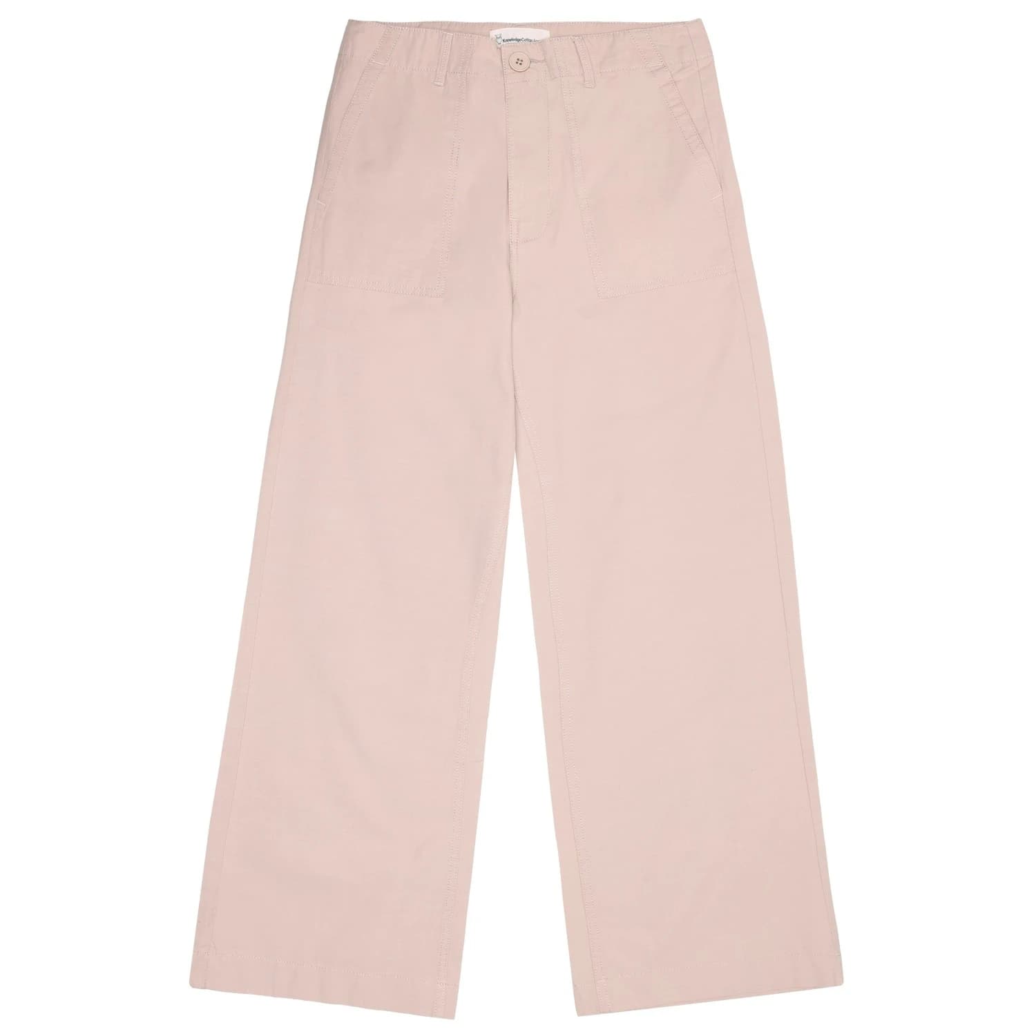Дамски ежедневен панталон KnowledgeCotton Apparel Women's Posey Wide Slub Yarn Casual trousers - Light Feather Gray