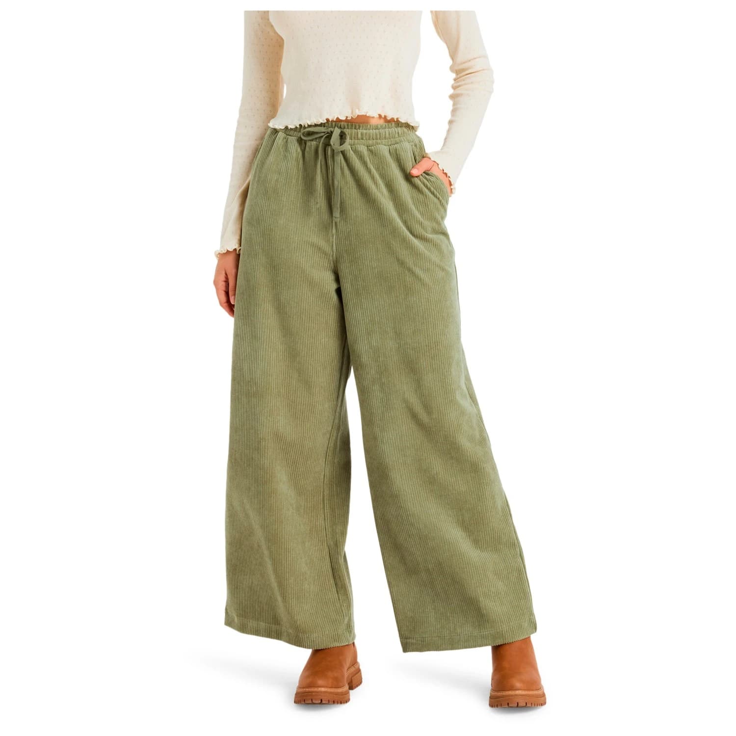 Дамски ежедневен панталон Roxy Women's Lekeitio Pant Knit Casual trousers - Oil Green