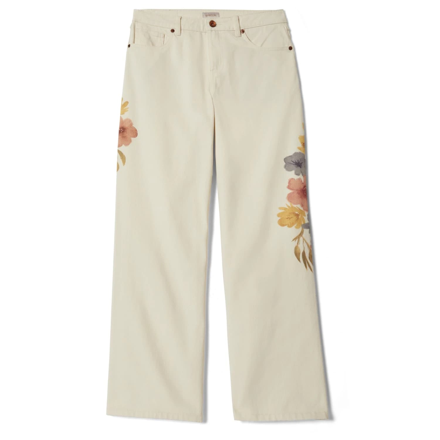 Дамски ежедневен панталон Brixton Women's The Chloe 5 Pocket Pant Casual trousers - Off White Floral Burst