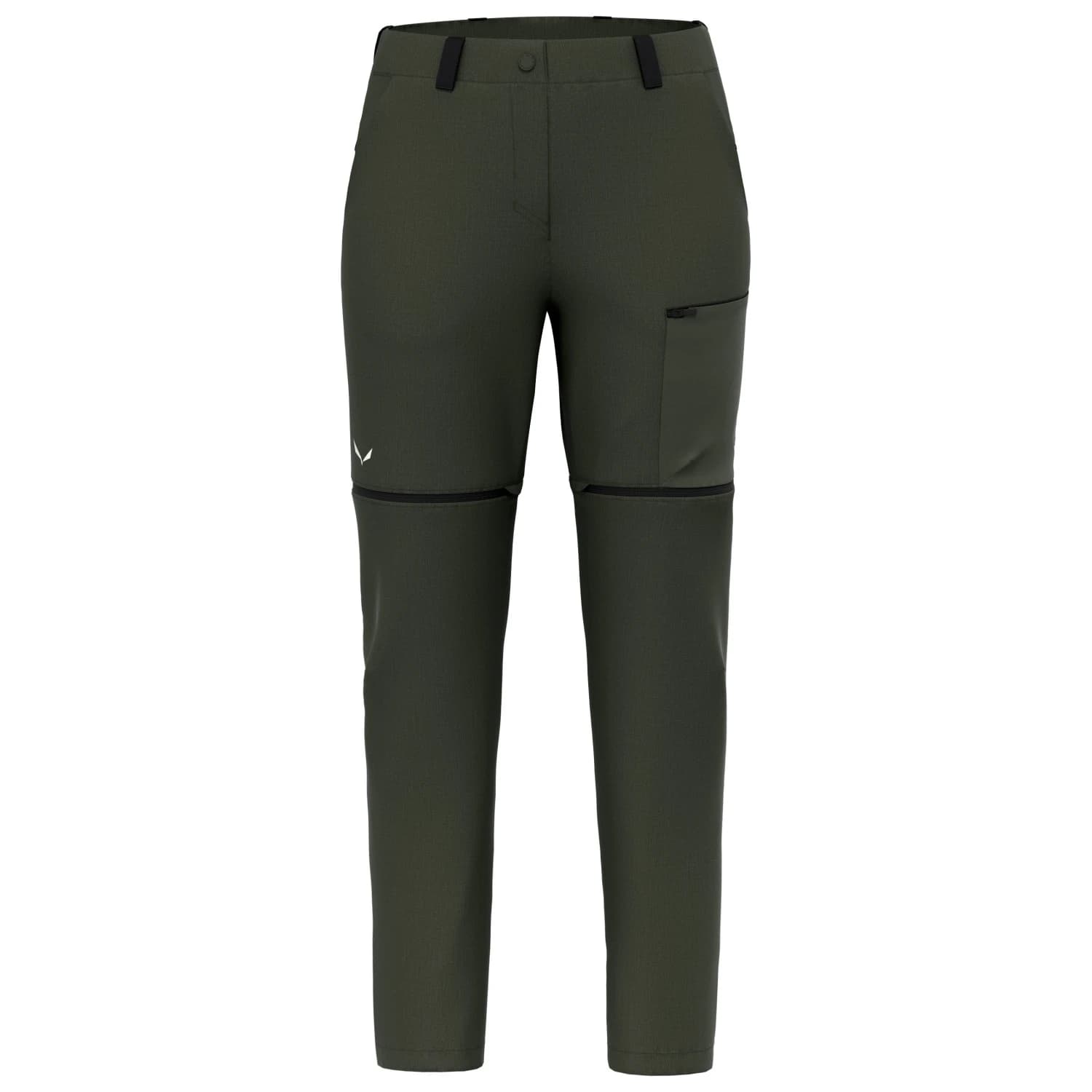 Дамски панталон със свалящи крачоли Salewa Women's Puez Hemp DST 2/1 Pant Zip-off trousers - Dark Olive