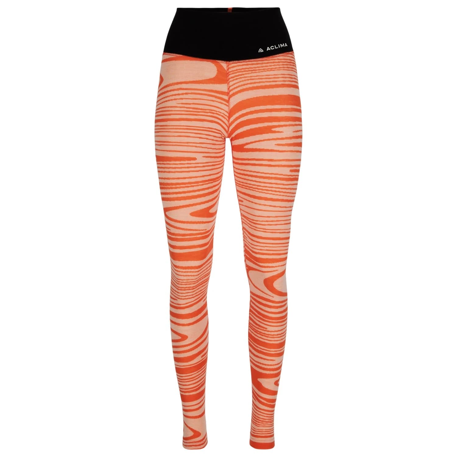 Дамско мериносово термобельо Aclima Women's Warmwool Longs High Waist Leggings - Signature Motion
