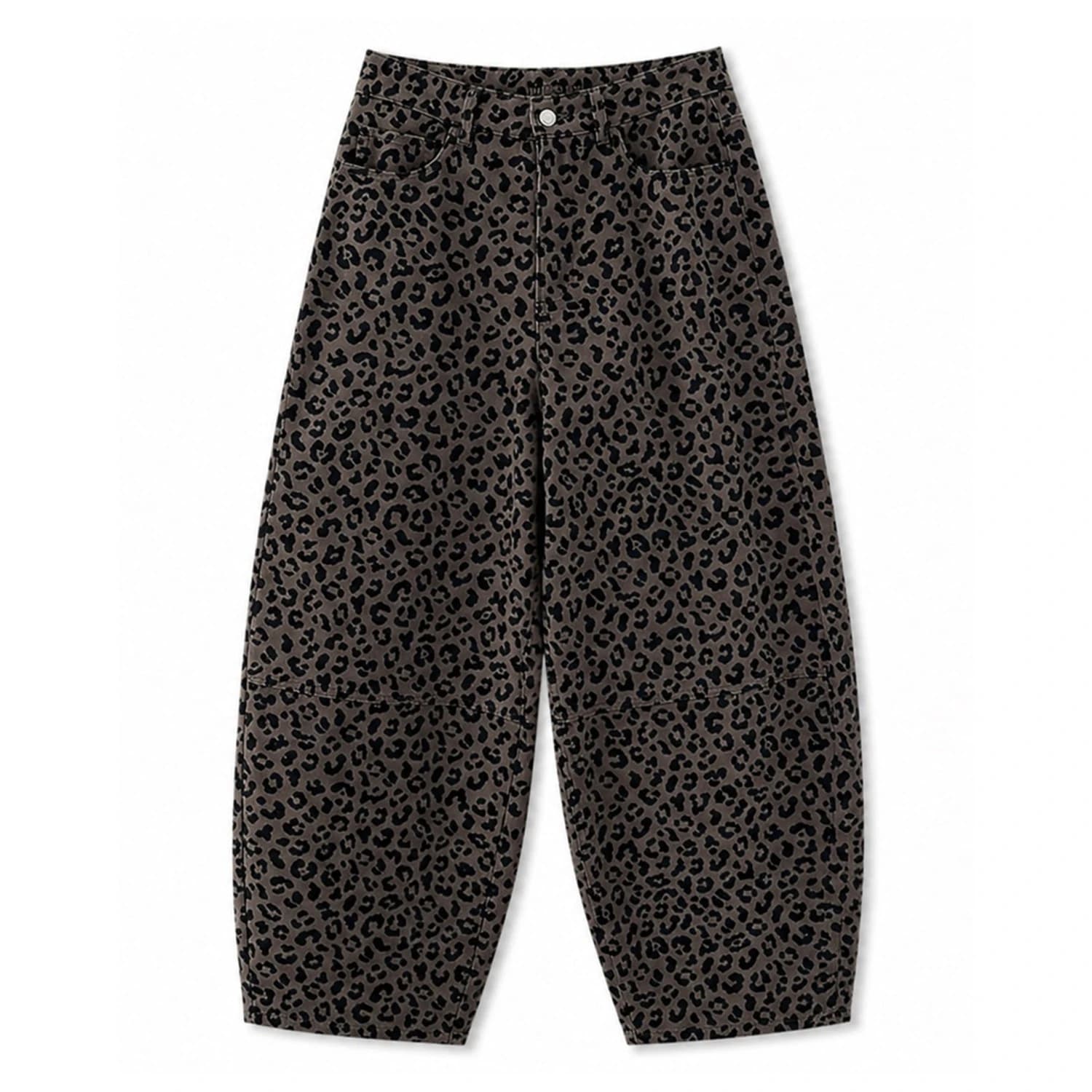 Дамски дънки Mazine Women's Printed Barrel Leg Denim Pants Jeans - Chocolate Brown / Printed