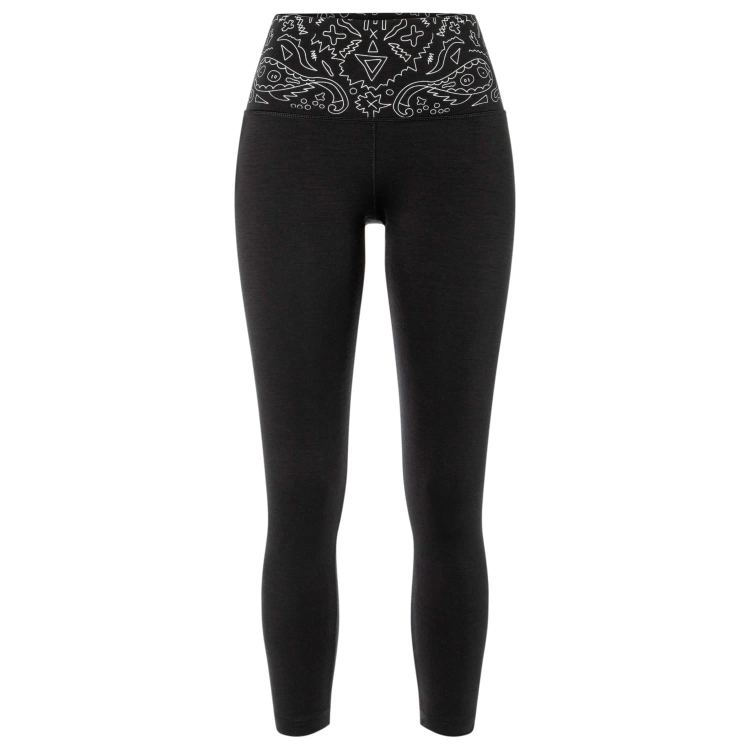 Дамски клин super.natural Women's Bandana Tights Leggings - Jet Black / Fresh White