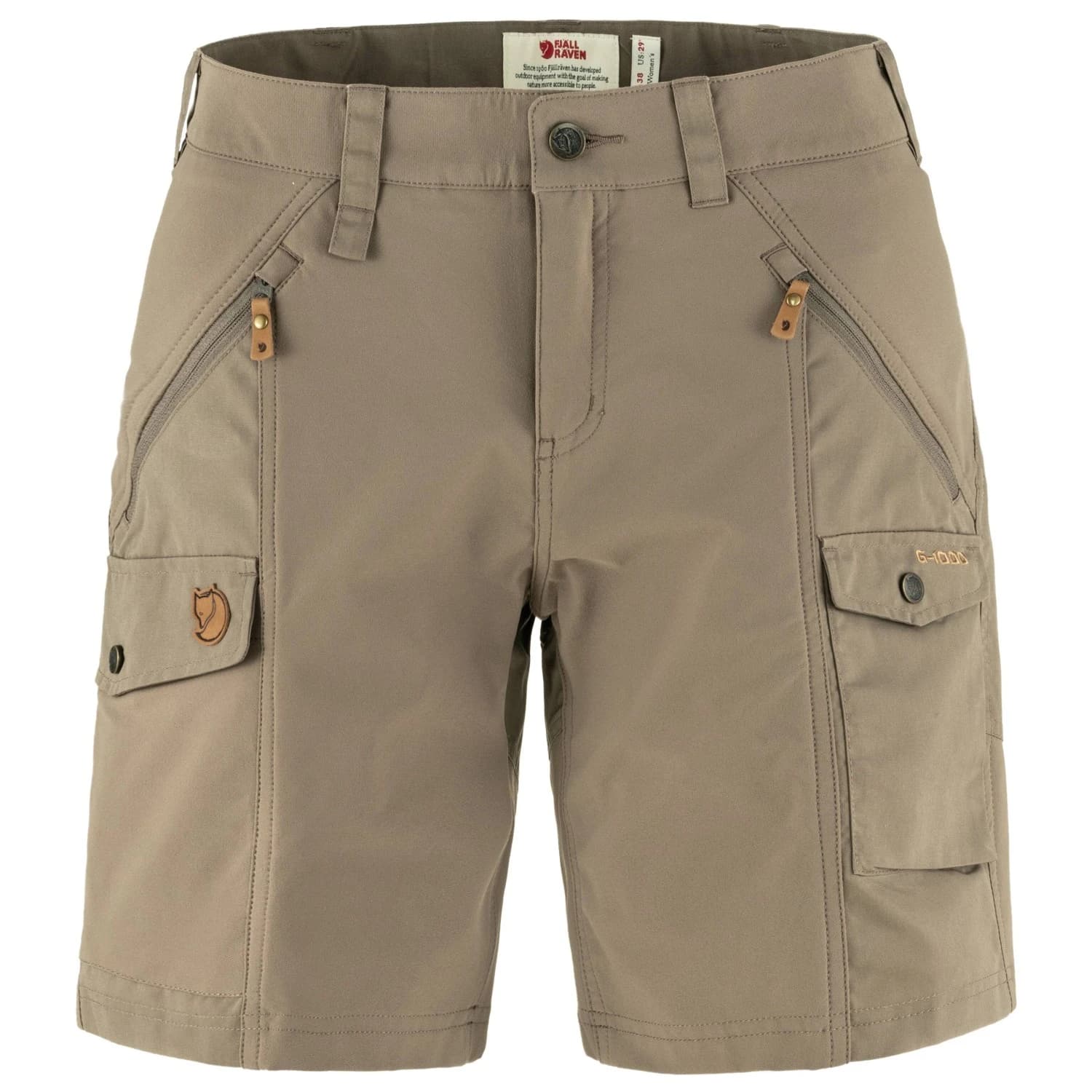 Дамски къси панталони Fjällräven Women's Nikka Shorts Curved Shorts - Suede Brown