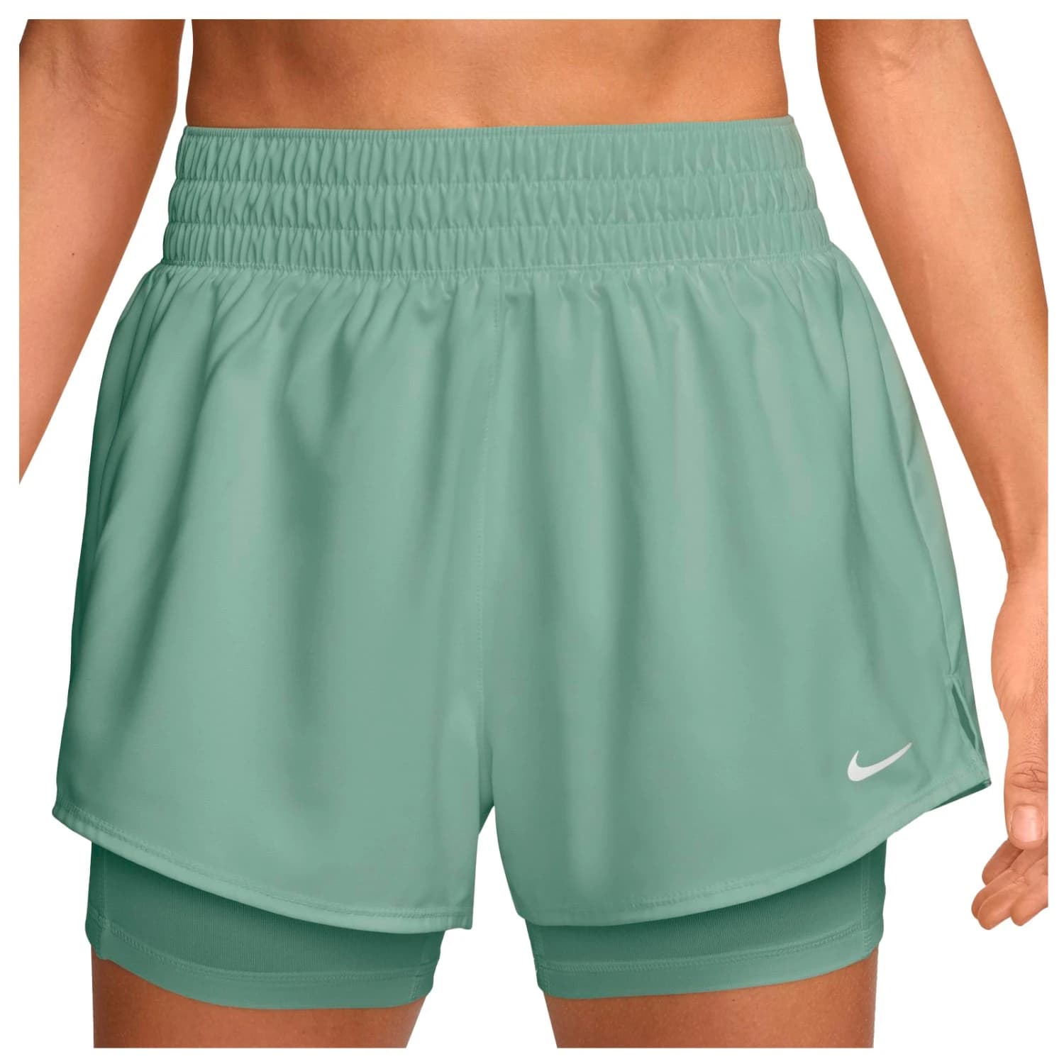 Дамски къси панталони Nike Women's Dri-FIT One 3'' 2-in-1 Running shorts - Steam / White
