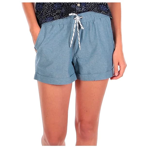 Дамски къси панталони Iriedaily Women's Chambray Girl Short Shorts - Blue Melange