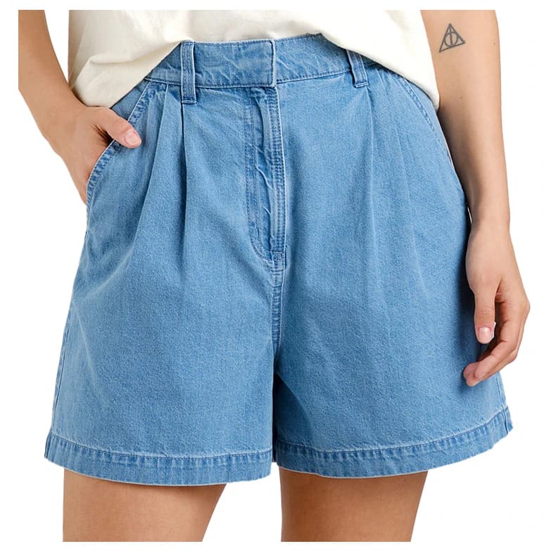 Дамски къси панталони DEDICATED Women's Shorts Djupvik Denim Shorts - Light Blue