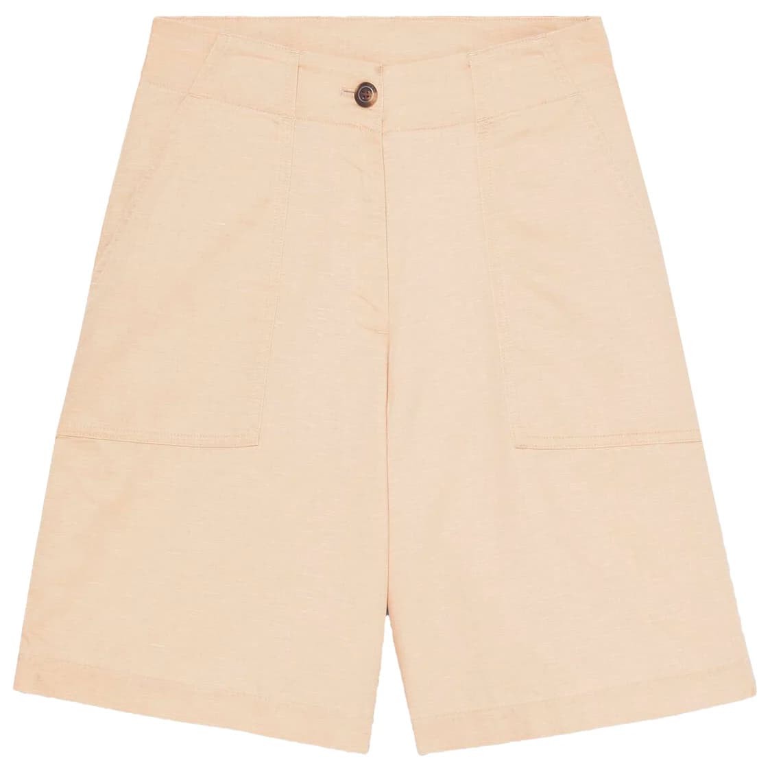Дамски къси панталони Timberland Women's Linen Bermuda Shorts - Safari