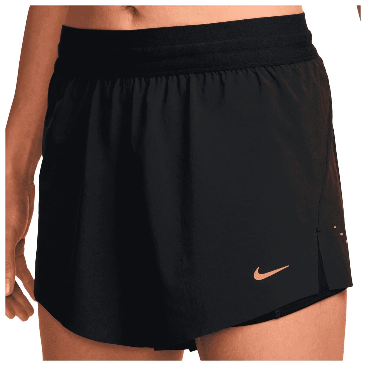 Дамски шорти за бягане Nike Women's Swift Dri-Fit Mid-Rise 2-In-1 Shorts Running shorts - Black / Reflective Silver
