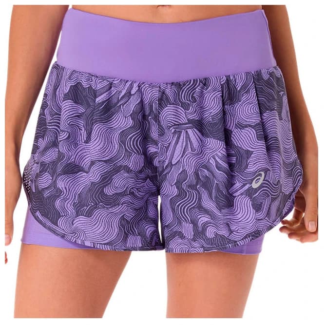 Шорти за бягане Asics Women's Road All Over Print 2-N-1 3.5'' Short Running shorts - Amethyst