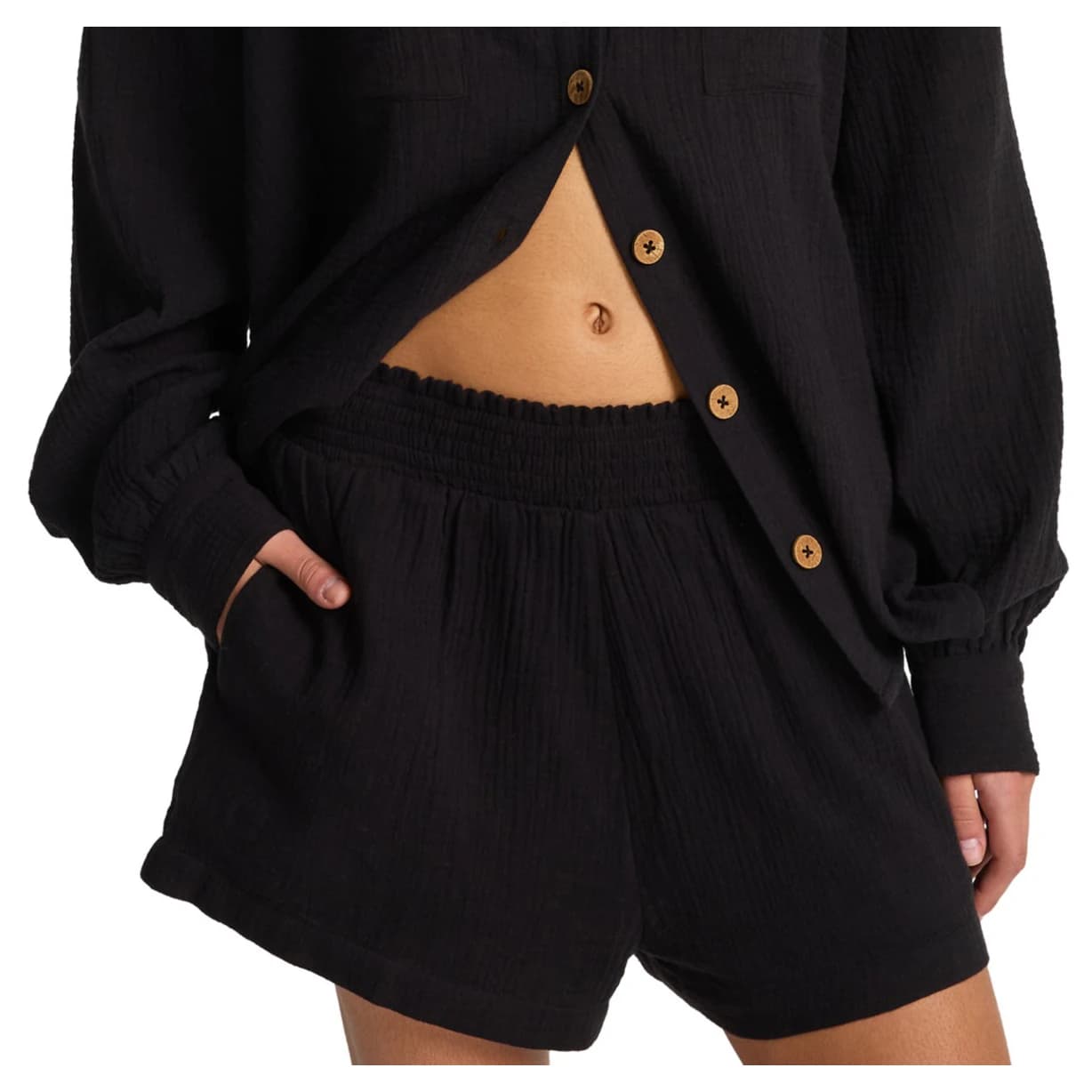 Дамски къси панталони Billabong Women's In The Waves Shorts - Black Pebble