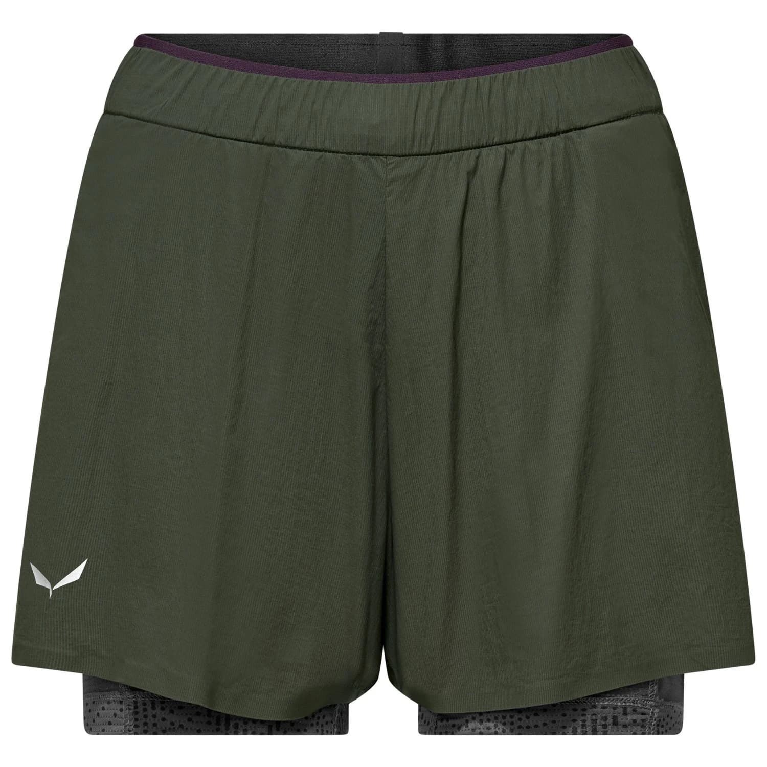 Дамски къси панталони Salewa Women's Pedroc Durastretch 2in1 Short Shorts - Dark Olive