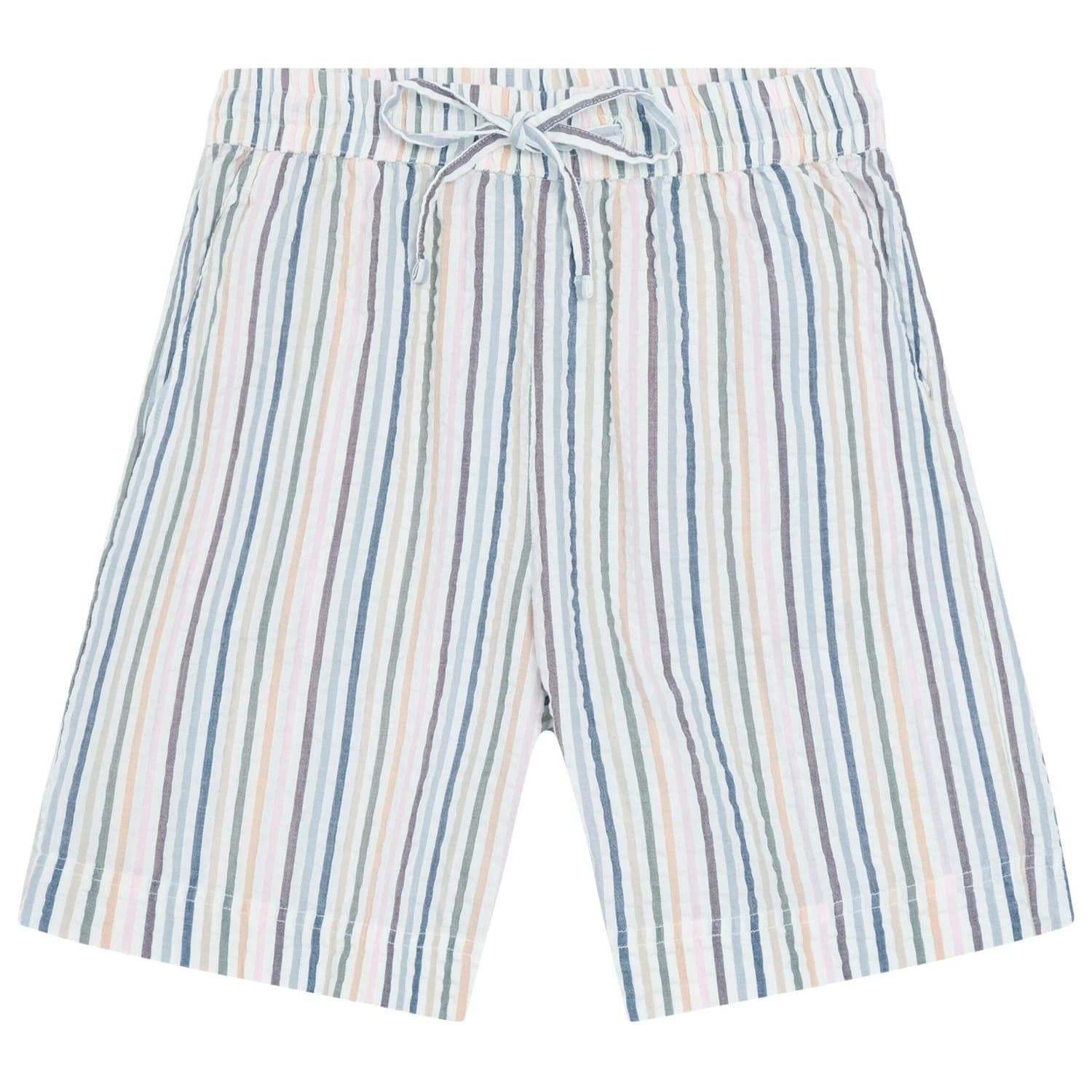 Къси панталони Knowledgecotton apparel Women's Posey Seersucker Stripe Shorts - Multi Color Stripe
