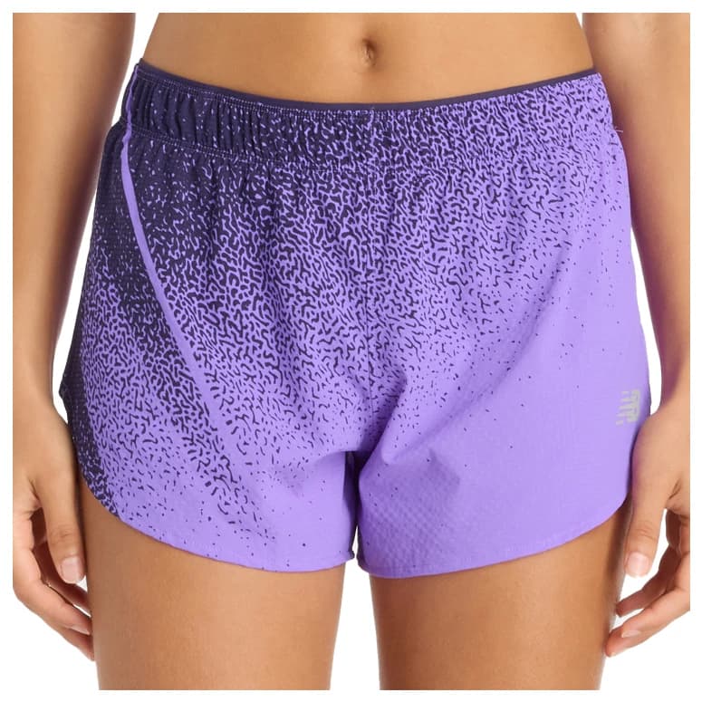 Дамски шорти за бягане New Balance Women's RC Ultra Light Printed Short 3'' Running shorts - Electric Purple