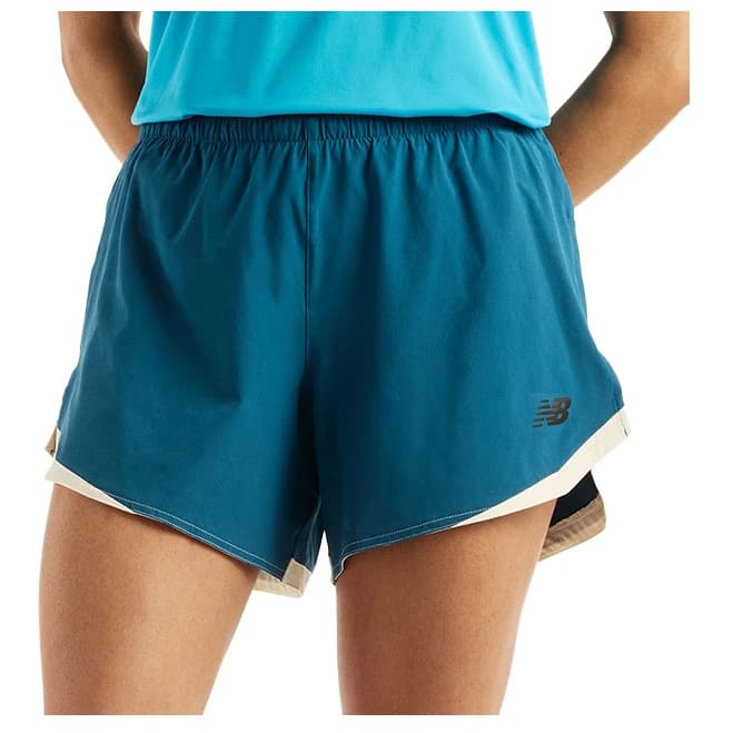 Дамски шорти за бягане New Balance Women's Run Essentials Short 5'' Running shorts - Blue