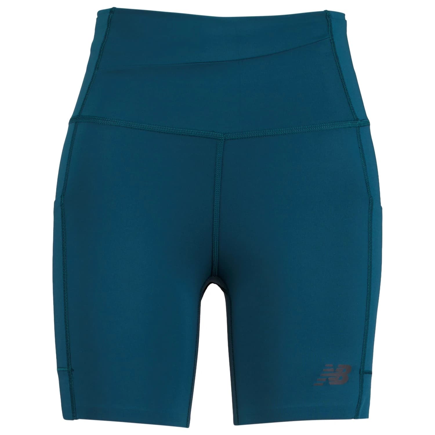 Дамски шорти за бягане New balance Women's Sleek Storage Race Short 6'' Running shorts - Medusa Green