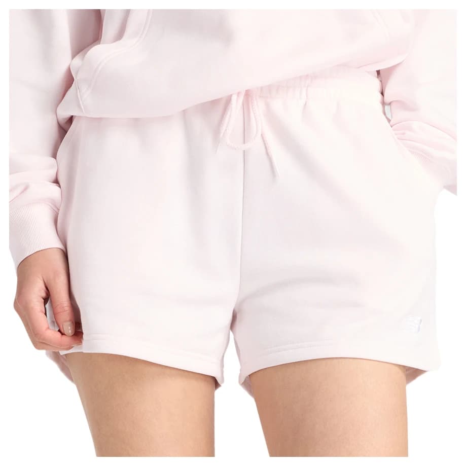 Дамски къси панталони New Balance Women's Sport Essentials French Terry Short Shorts - Pink Salt