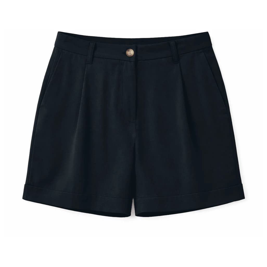 Дамски къси панталони Mazine Women's Pleated Viscose Shorts - Black