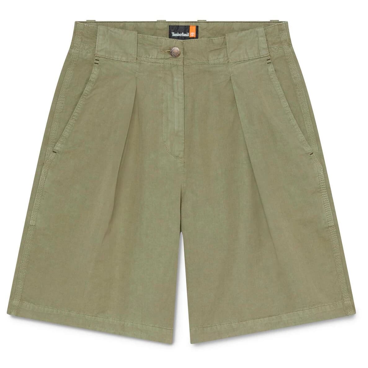 Дамски къси панталони Timberland Women's Cotton Linen Bermuda Shorts - Cassel Earth