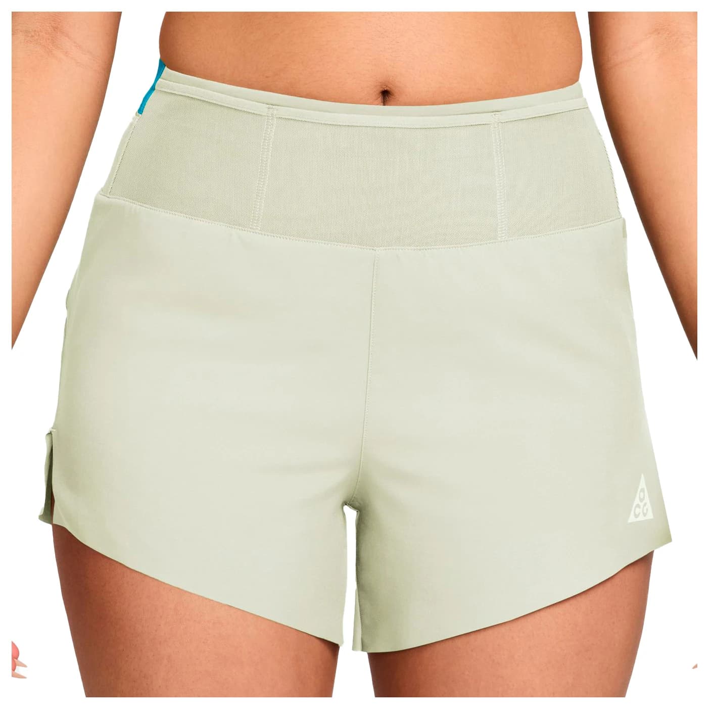 Дамски шорти за бягане Nike Women's ACG Trail Dri-Fit MRBF 4'' Shorts AOP Running shorts - Sea Glass / Baltic Blue / Summit White