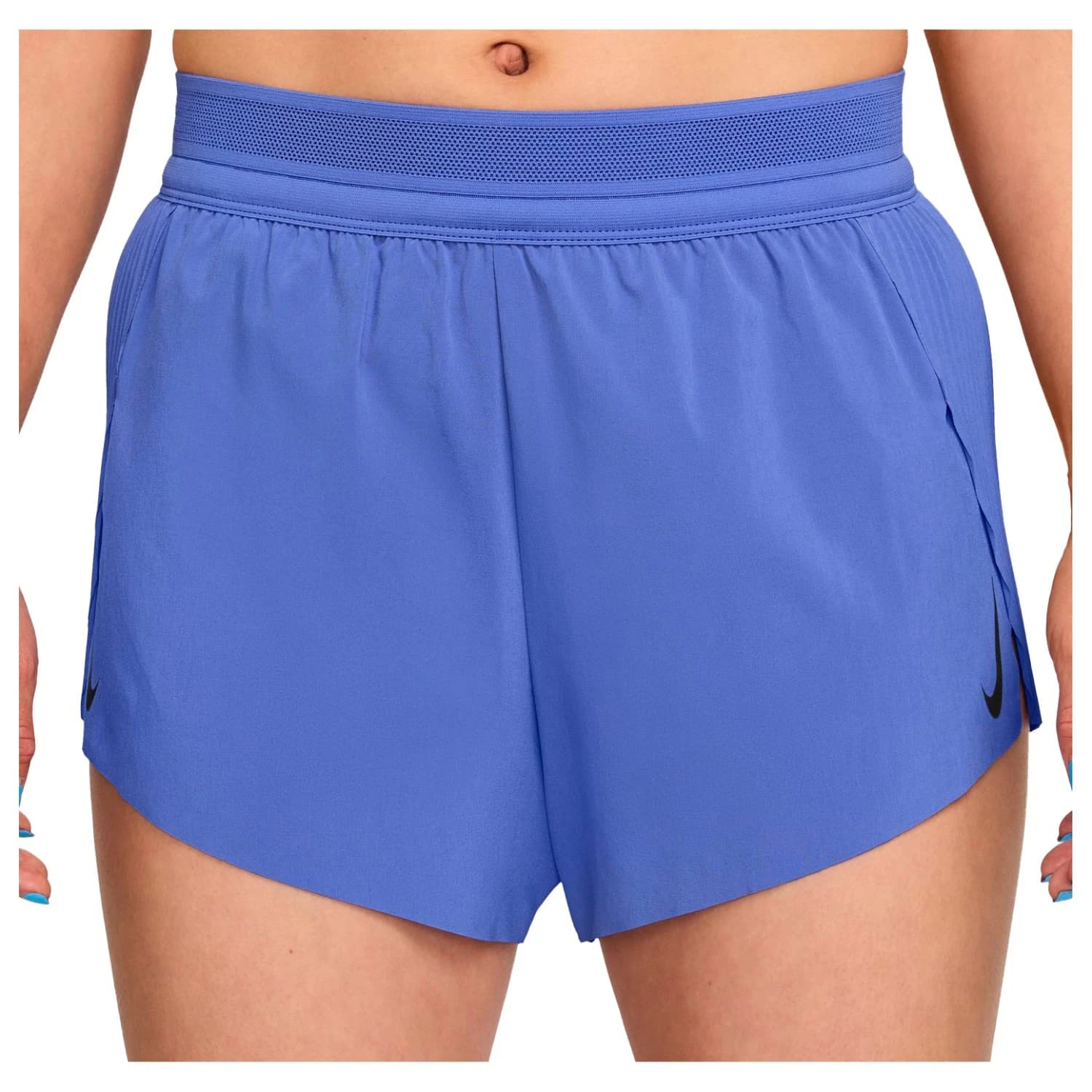 Дамски шорти за бягане Nike Women's AeroSwift Dri-FIT ADV Mid-Rise 3'' Running shorts - Sapphire / Black / White / Black