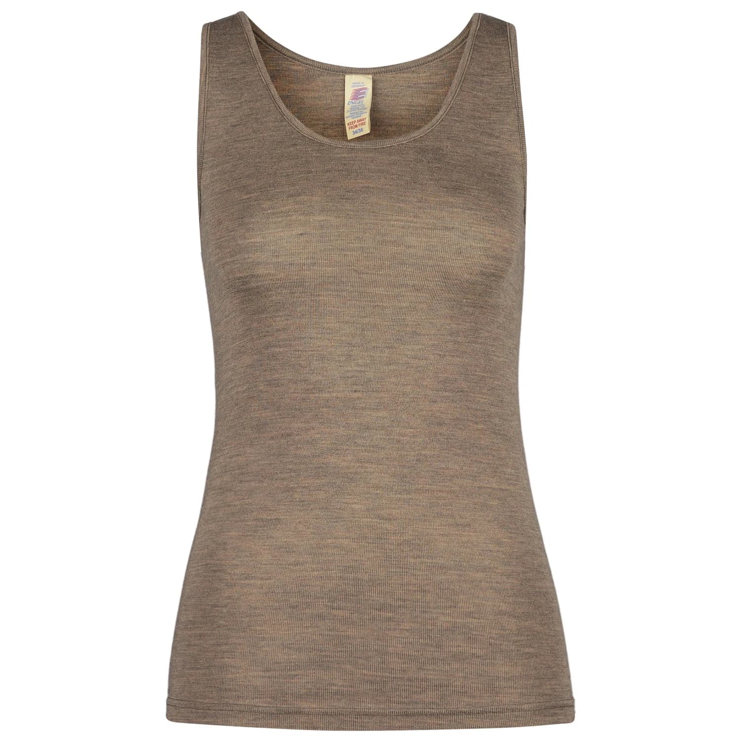 Дамско копринено термобельо Engel Women's Tank Top Merino base layer - Walnut