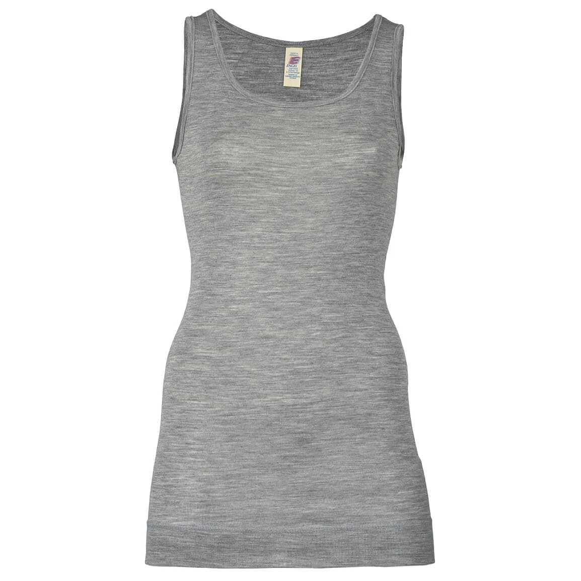 Дамско копринено термобельо Engel Women's Sleeveless Shirt Everyday base layer - Light Grey Melange