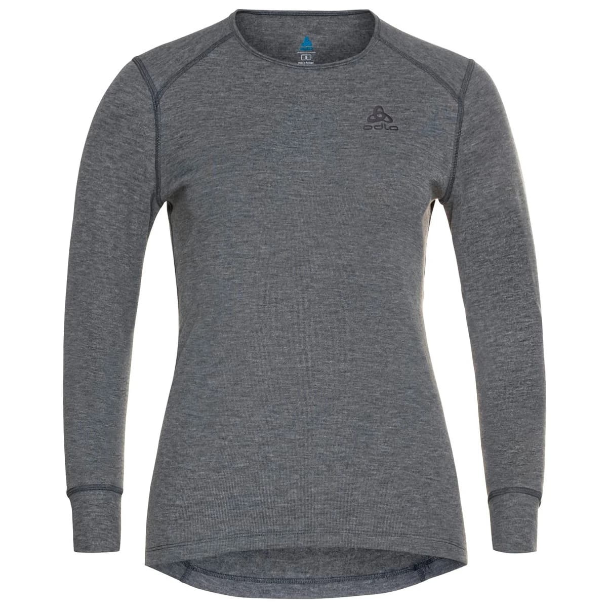 Синтетично термобельо Odlo Women's BL Top Crew Neck L/S Active Warm Eco Synthetic base layer - Odlo Steel Grey Melange
