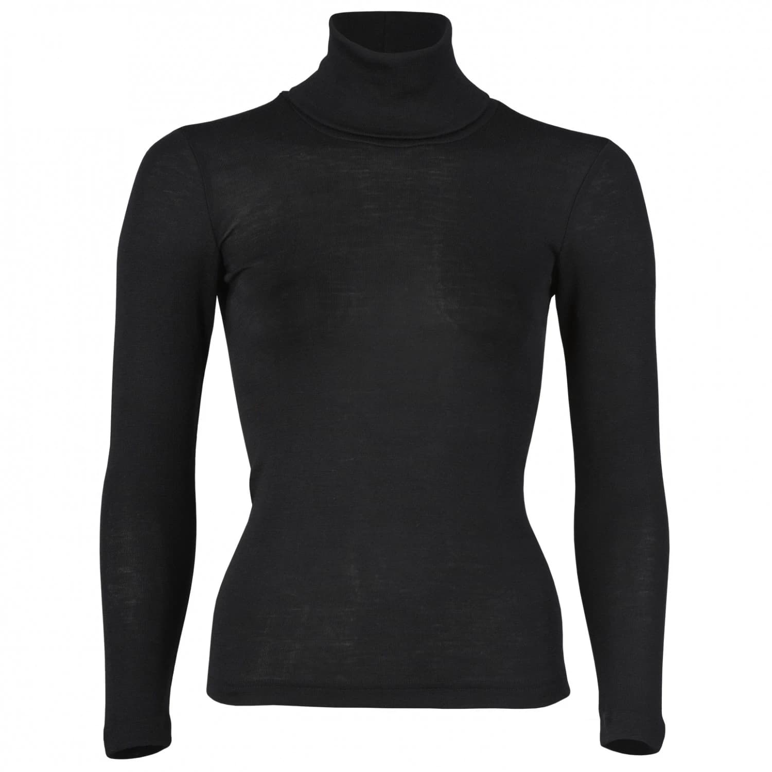 Дамско копринено термобельо Engel Women's Long-Sleeved Roll Neck Silk base layer - Black